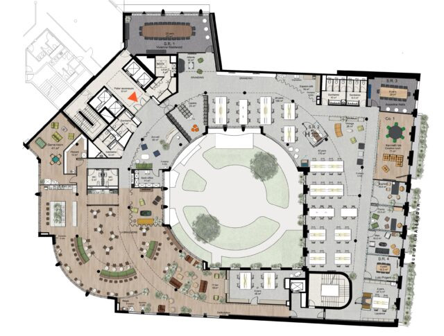 Plan des bureaux d'une entreprise