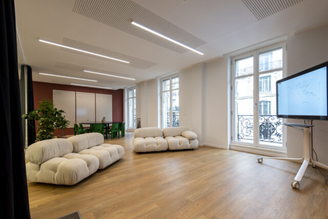 Sol PVC imitation parquet - aménagement de bureaux